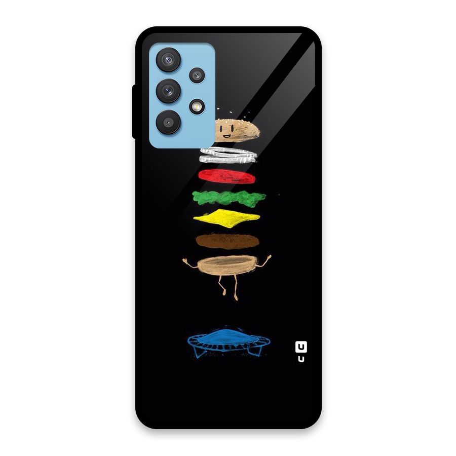 Burger Jump Glass Back Case for Galaxy M32 5G