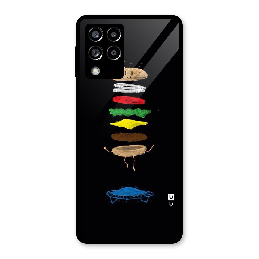 Burger Jump Glass Back Case for Galaxy M53 5G