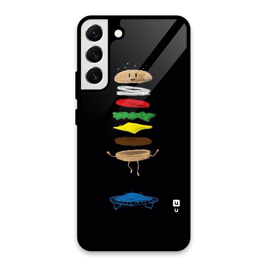 Burger Jump Glass Back Case for Galaxy S22 Plus 5G