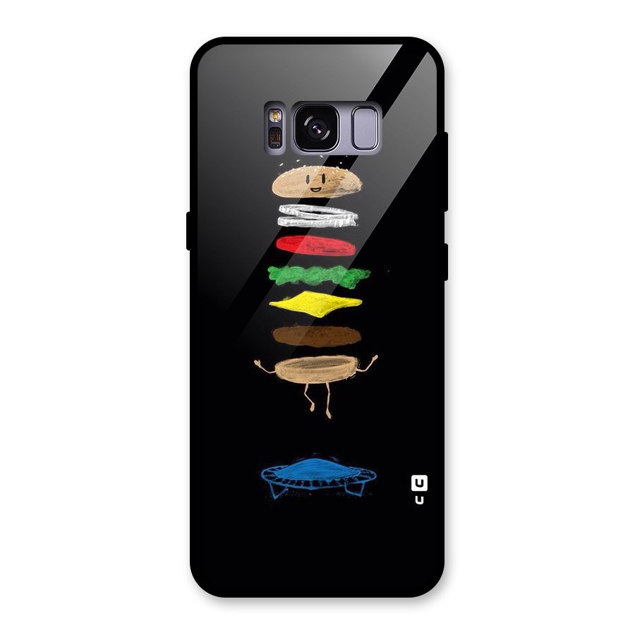 Burger Jump Glass Back Case for Galaxy S8