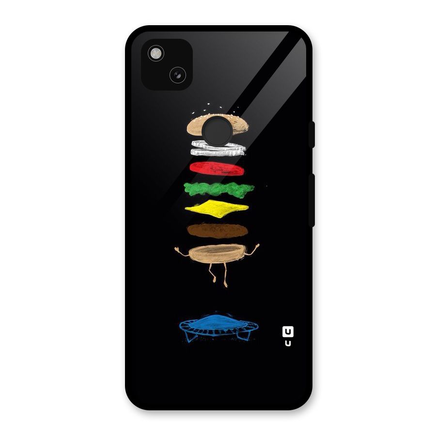 Burger Jump Glass Back Case for Google Pixel 4a