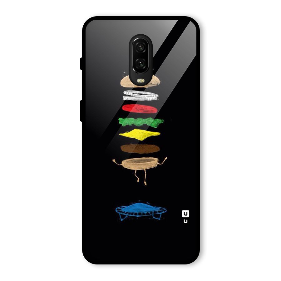 Burger Jump Glass Back Case for OnePlus 6T