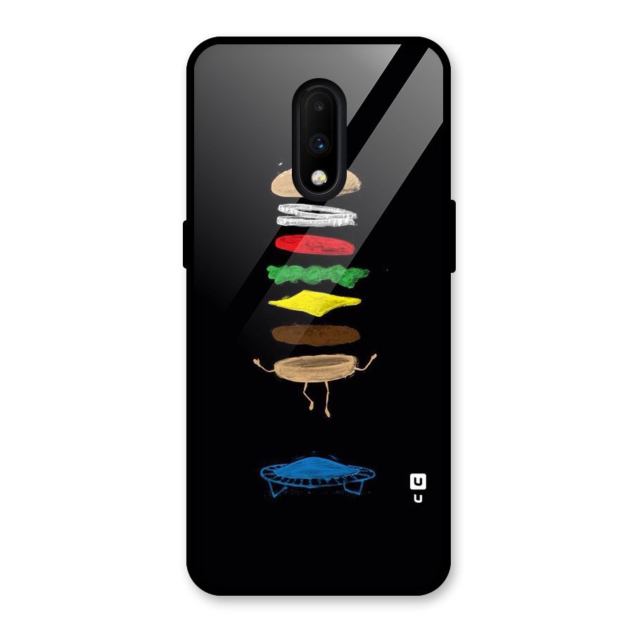 Burger Jump Glass Back Case for OnePlus 7