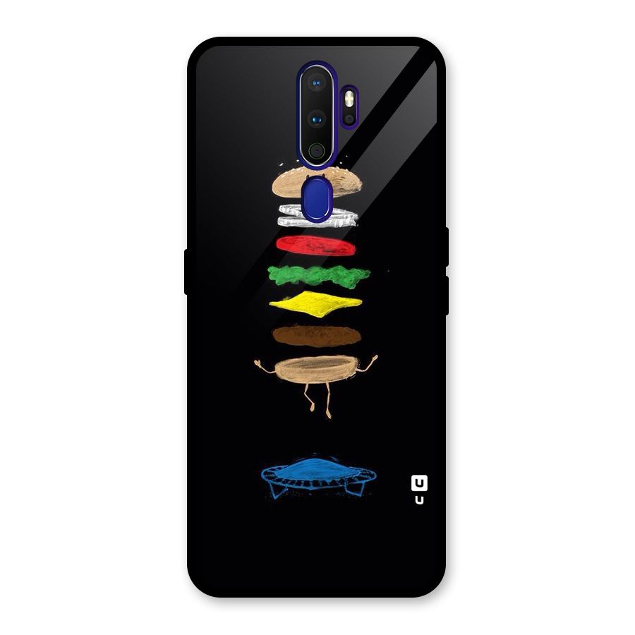 Burger Jump Glass Back Case for Oppo A9 (2020)