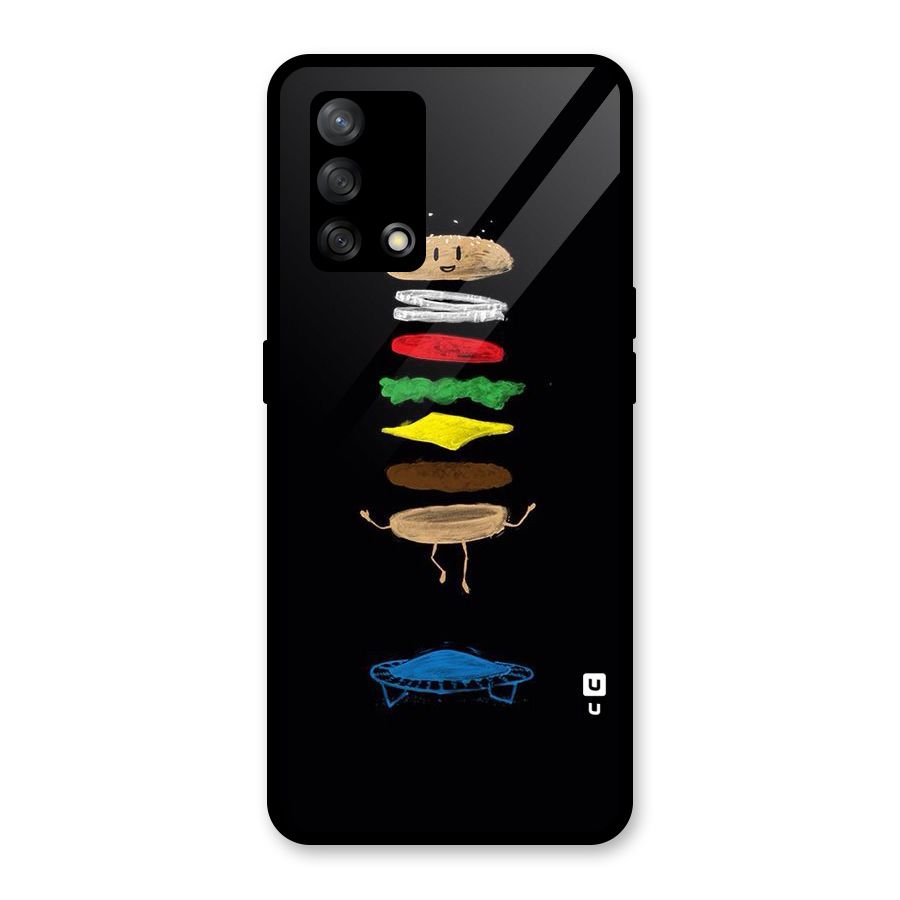 Burger Jump Glass Back Case for Oppo F19