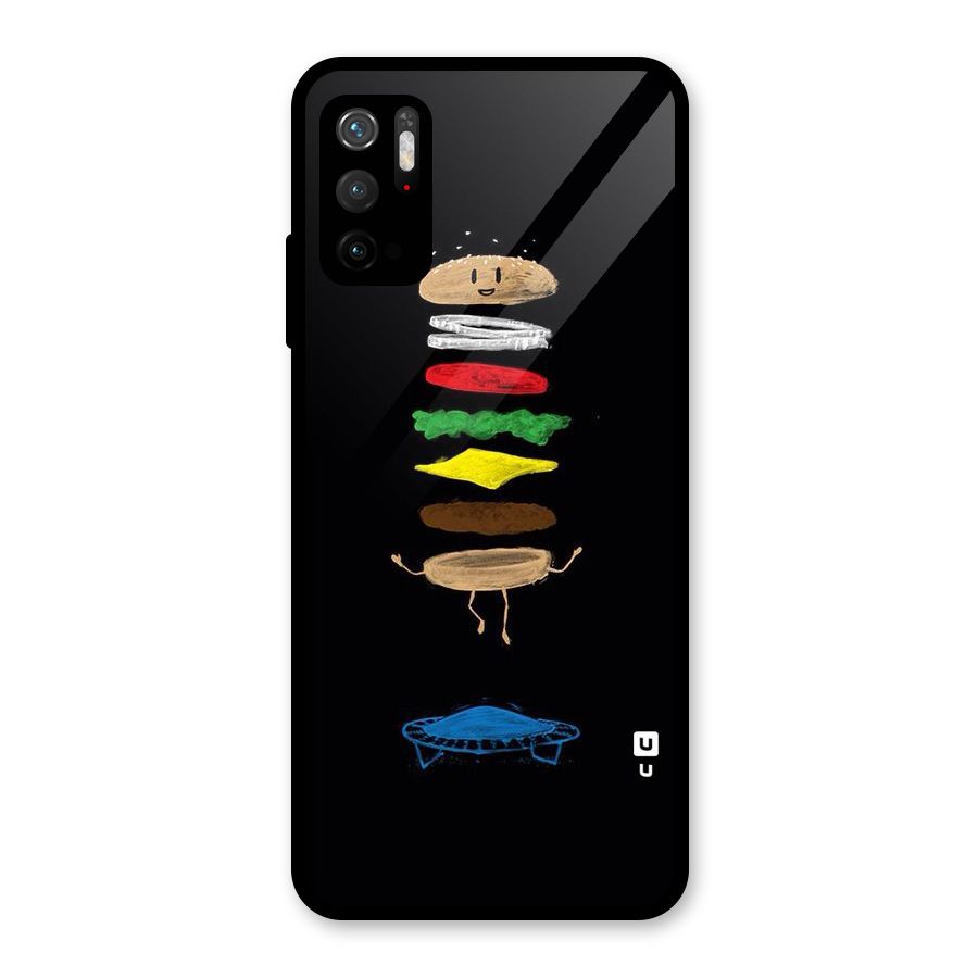 Burger Jump Glass Back Case for Poco M3 Pro 5G