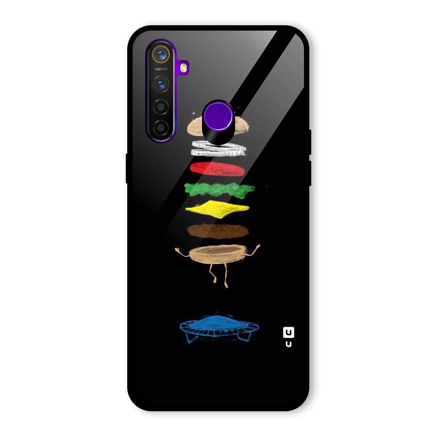 Burger Jump Glass Back Case for Realme 5 Pro