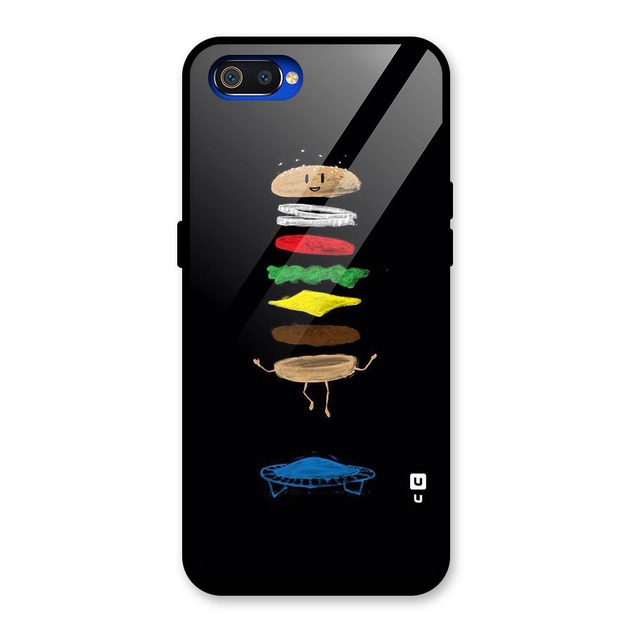 Burger Jump Glass Back Case for Realme C2