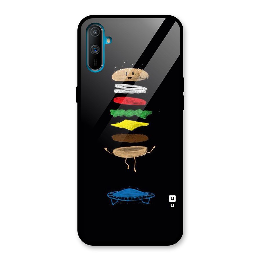 Burger Jump Glass Back Case for Realme C3