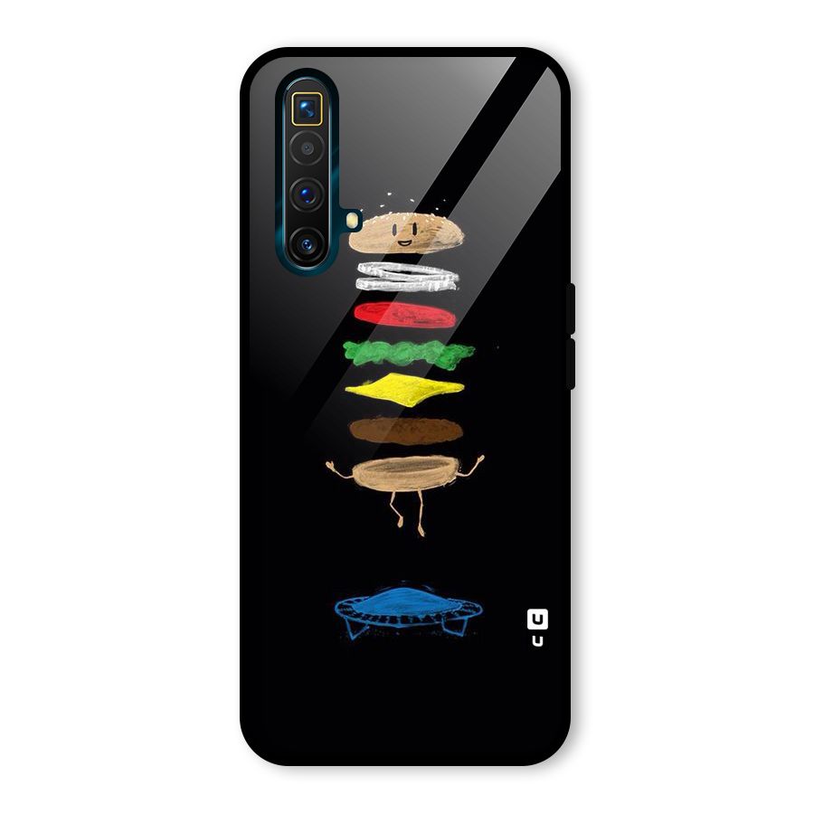 Burger Jump Glass Back Case for Realme X3