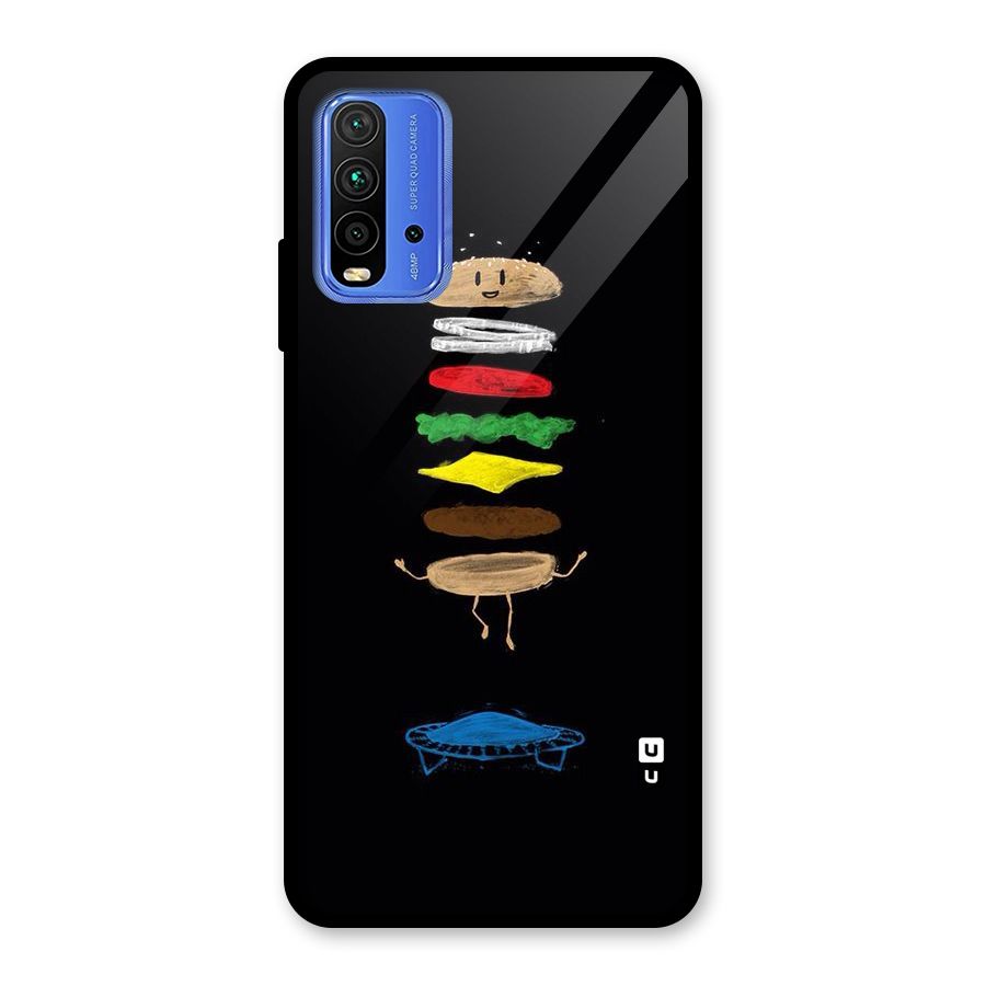 Burger Jump Glass Back Case for Redmi 9 Power