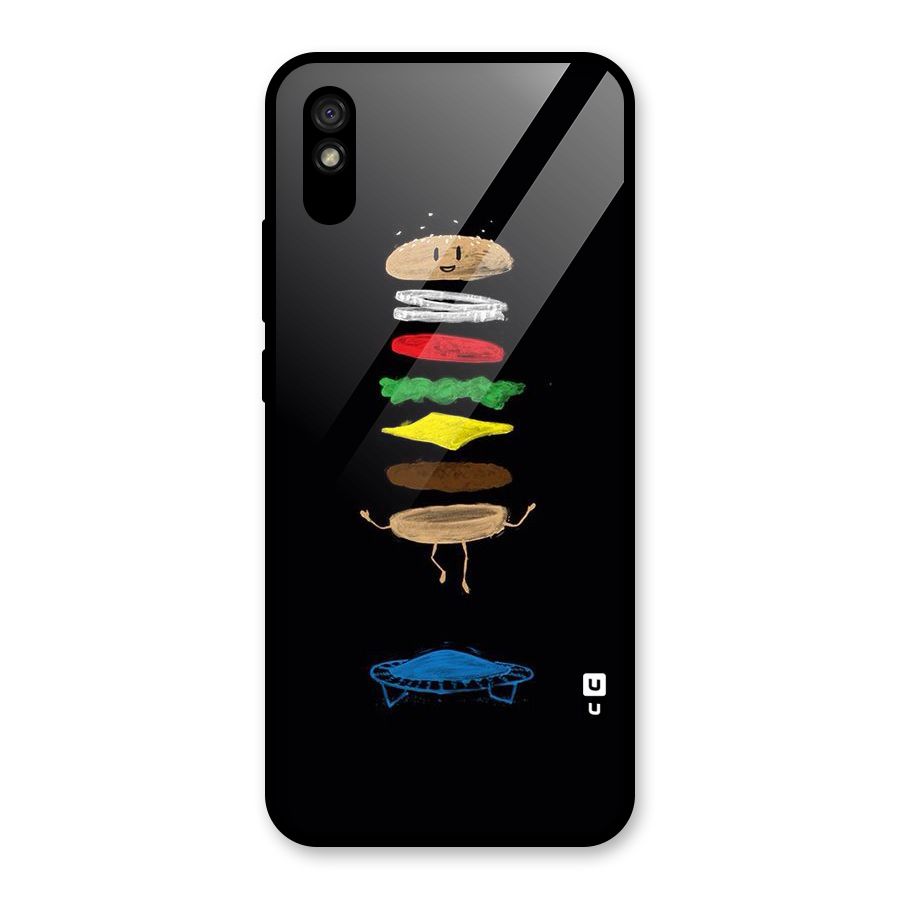 Burger Jump Glass Back Case for Redmi 9i