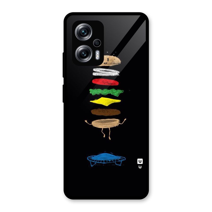 Burger Jump Glass Back Case for Redmi K50i