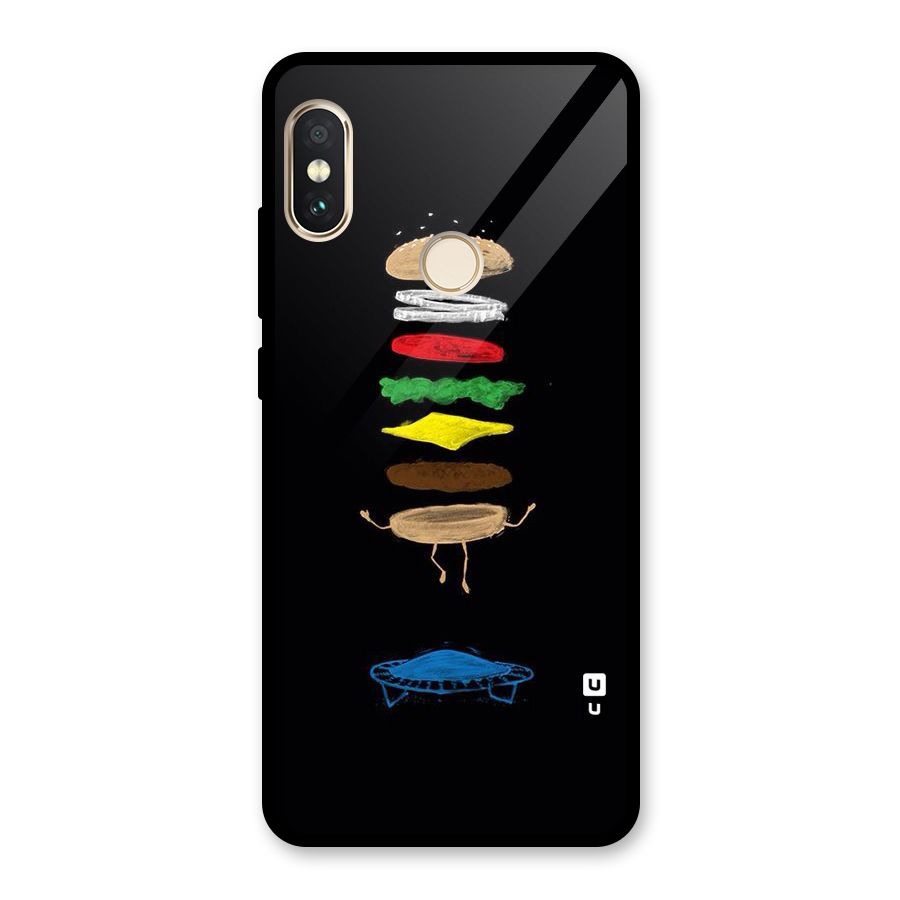 Burger Jump Glass Back Case for Redmi Note 5 Pro