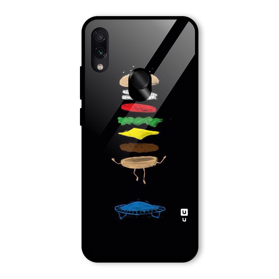 Burger Jump Glass Back Case for Redmi Note 7 Pro