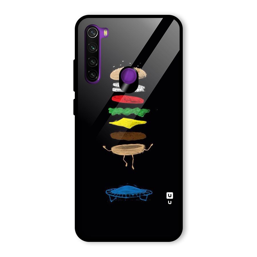 Burger Jump Glass Back Case for Redmi Note 8