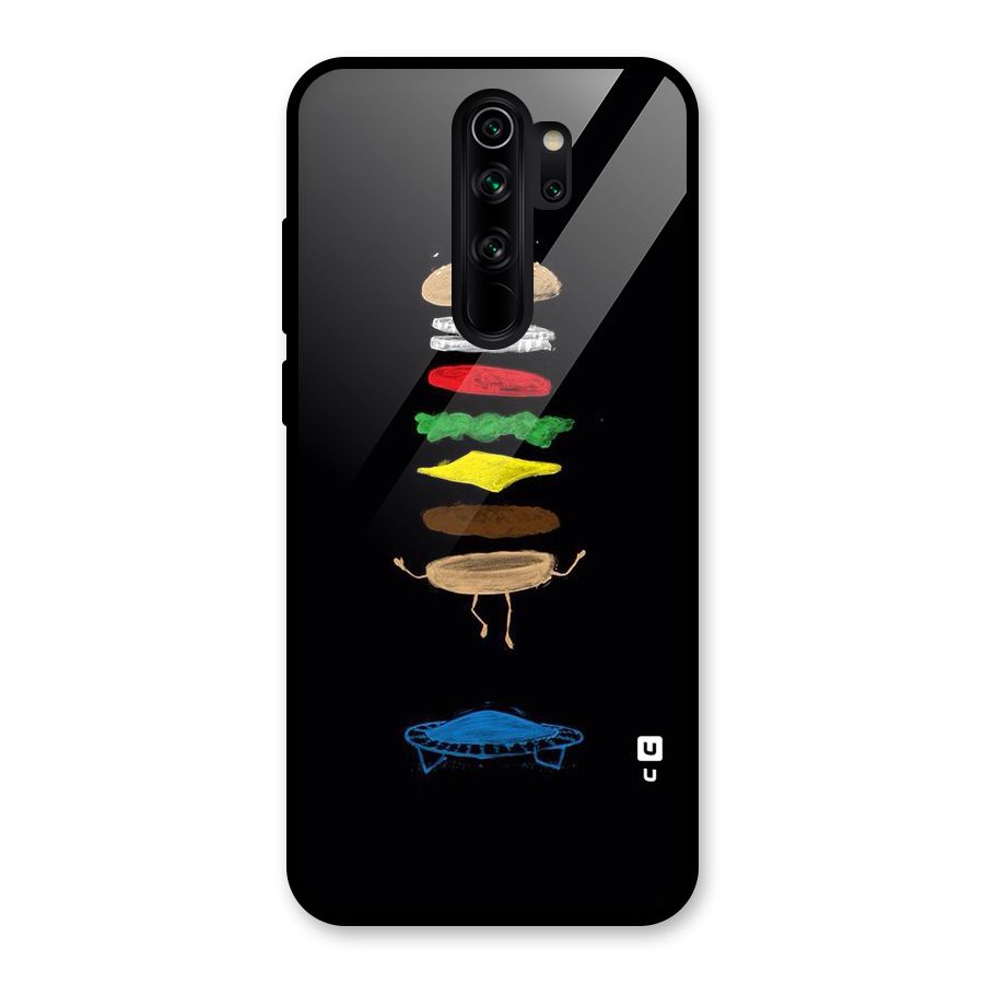 Burger Jump Glass Back Case for Redmi Note 8 Pro