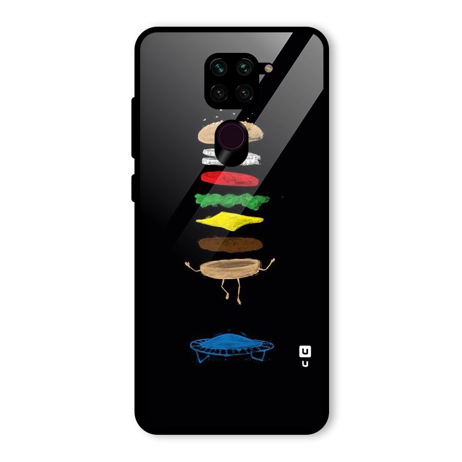 Burger Jump Glass Back Case for Redmi Note 9