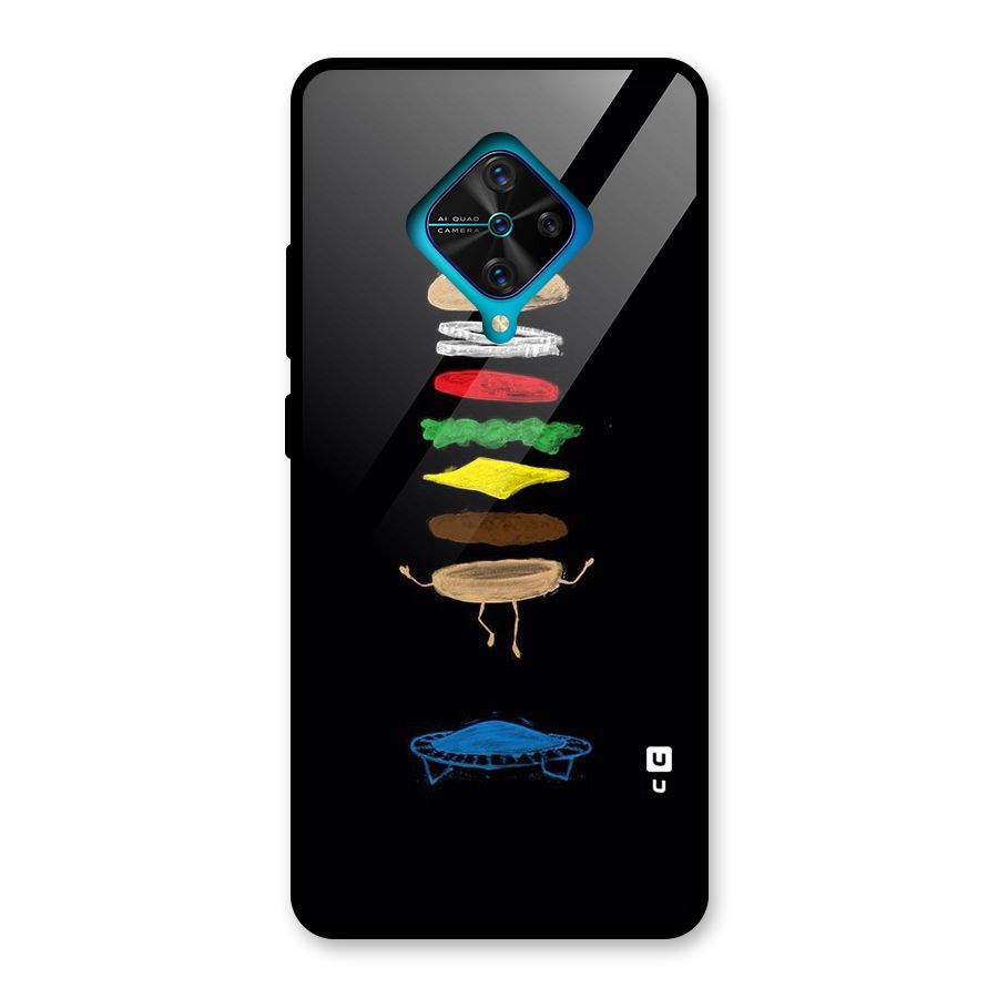 Burger Jump Glass Back Case for Vivo S1 Pro