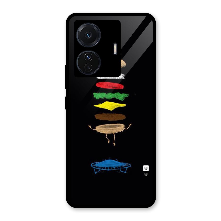 Burger Jump Glass Back Case for Vivo T1 Pro