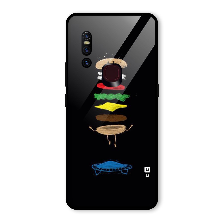 Burger Jump Glass Back Case for Vivo V15