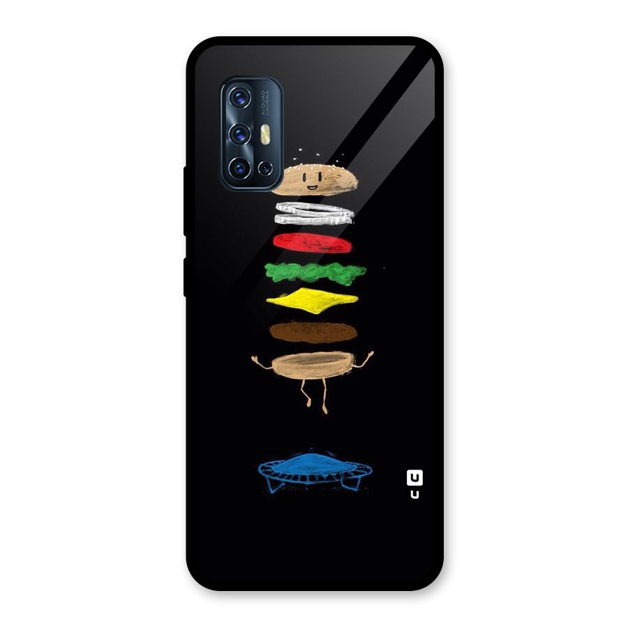 Burger Jump Glass Back Case for Vivo V17