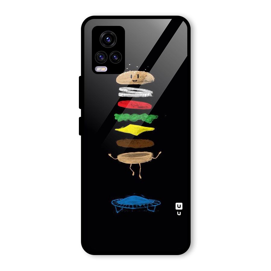 Burger Jump Glass Back Case for Vivo V20