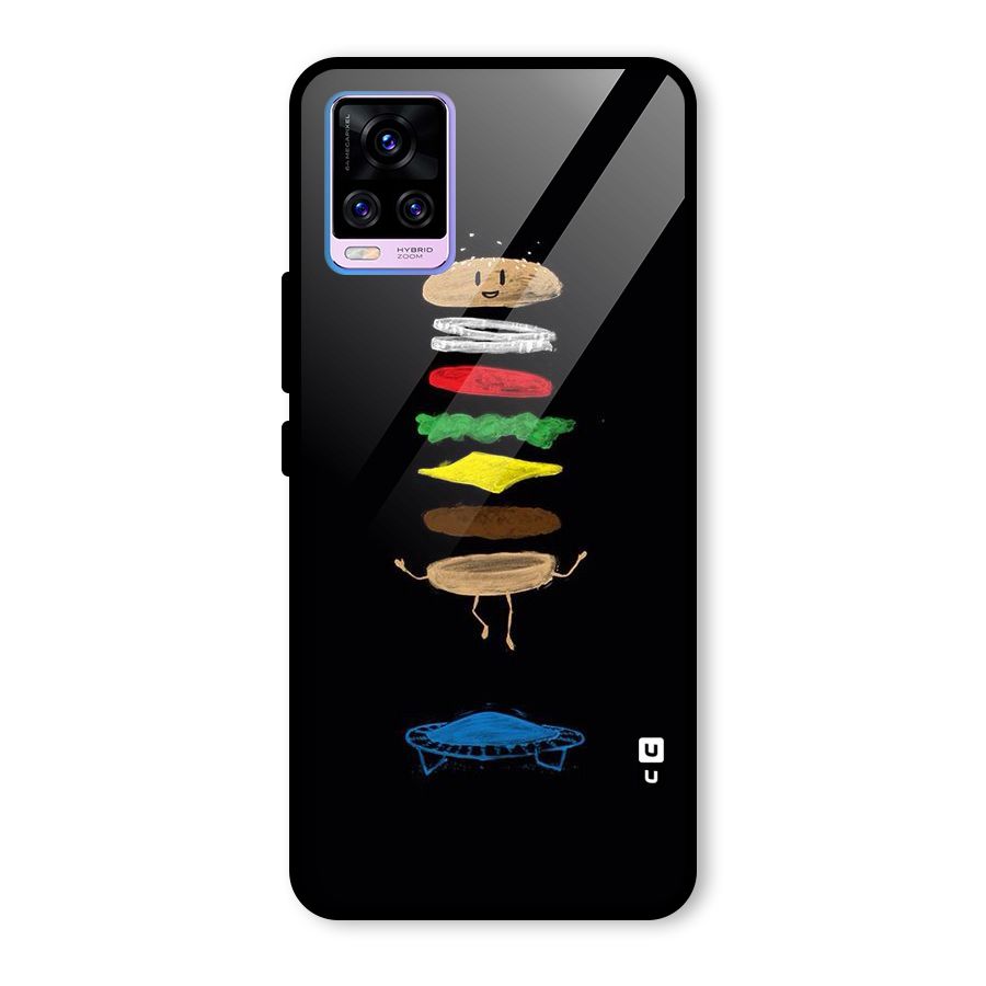 Burger Jump Glass Back Case for Vivo V20 Pro