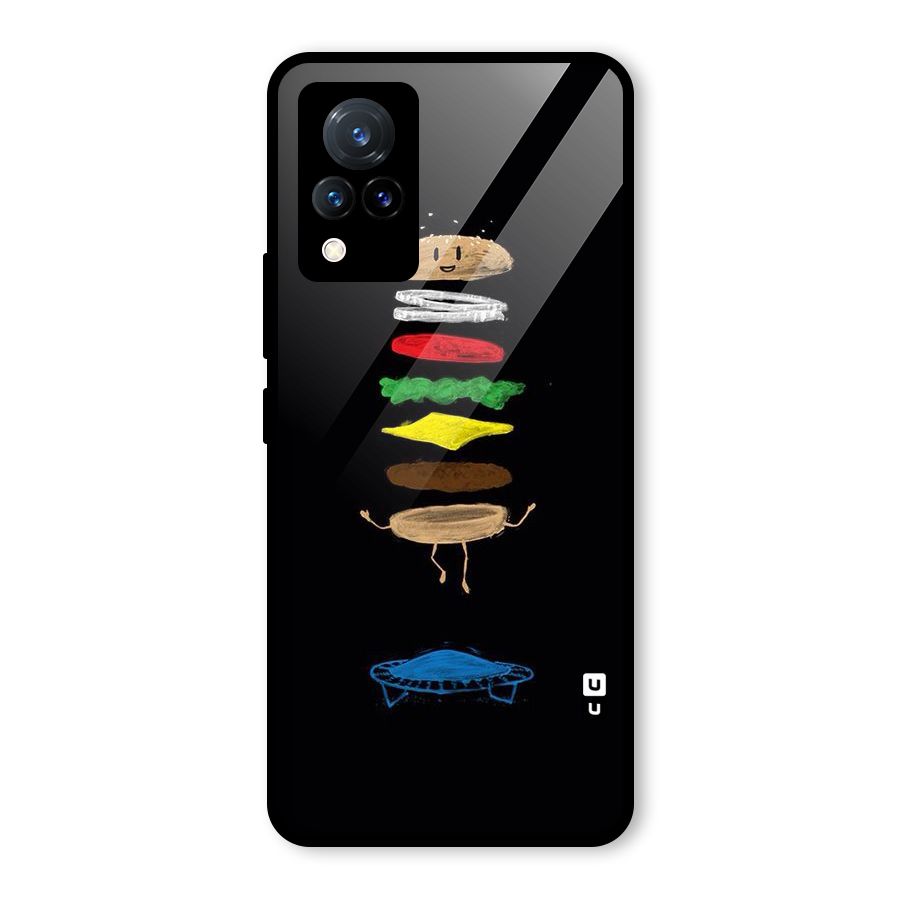 Burger Jump Glass Back Case for Vivo V21 5G
