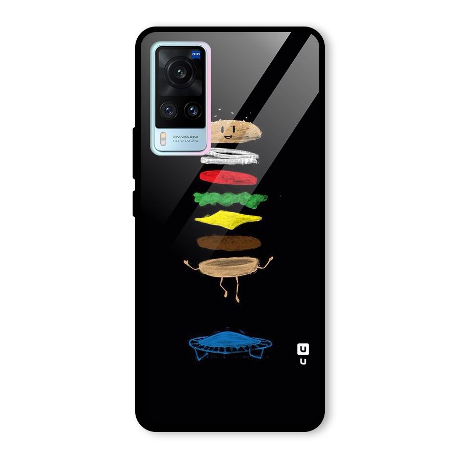 Burger Jump Glass Back Case for Vivo X60