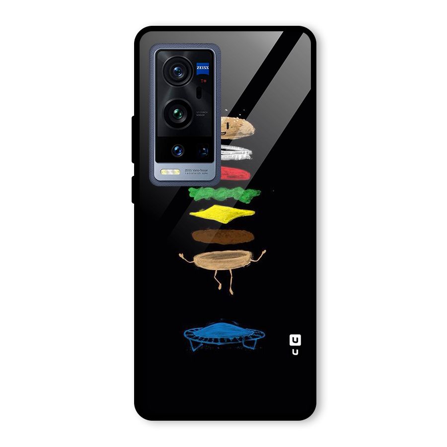 Burger Jump Glass Back Case for Vivo X60 Pro Plus