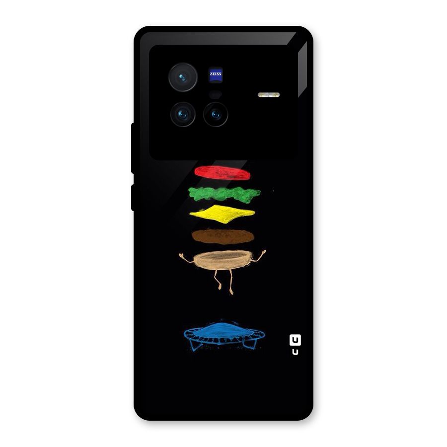 Burger Jump Glass Back Case for Vivo X80