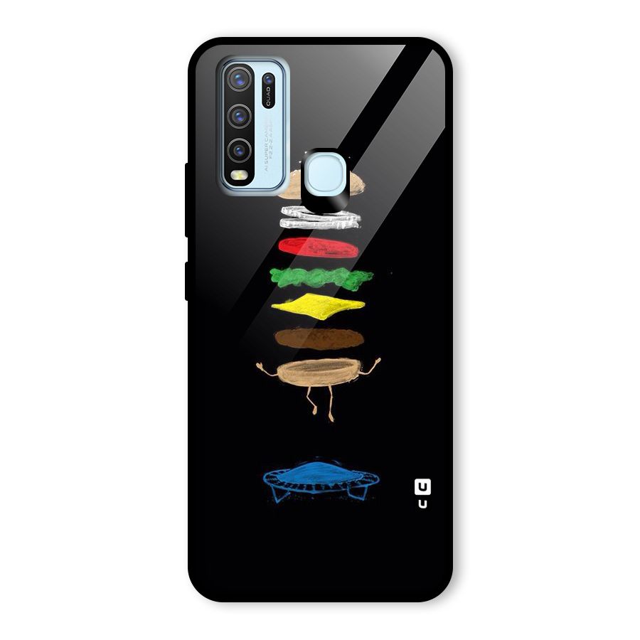 Burger Jump Glass Back Case for Vivo Y30