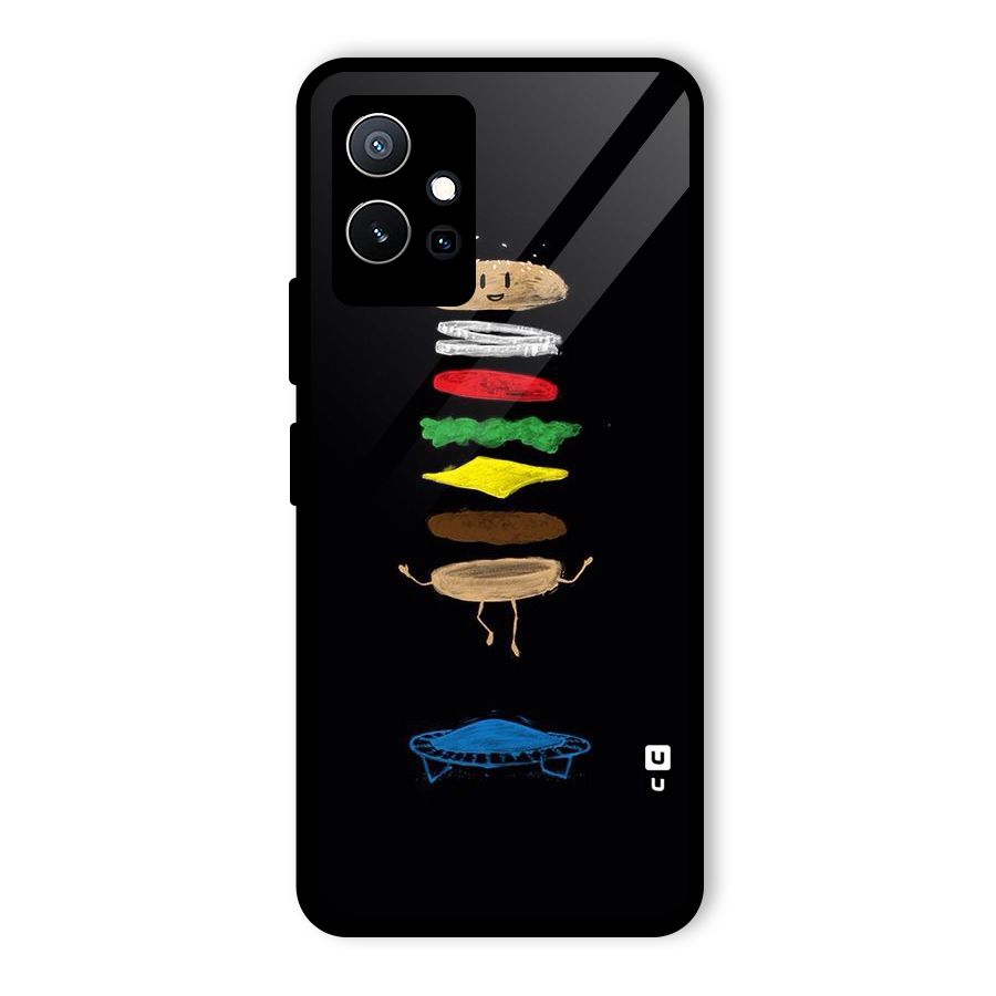 Burger Jump Glass Back Case for Vivo Y75 5G