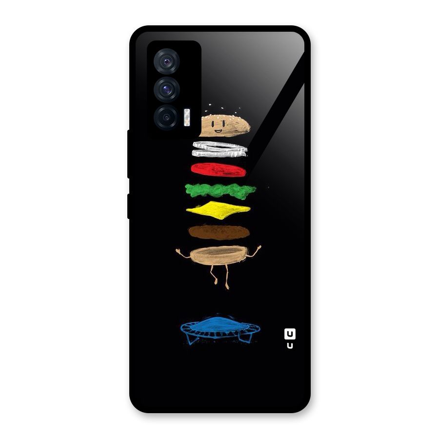 Burger Jump Glass Back Case for Vivo iQOO 7 5G