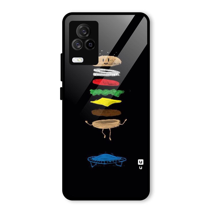 Burger Jump Glass Back Case for Vivo iQOO 7 Legend 5G