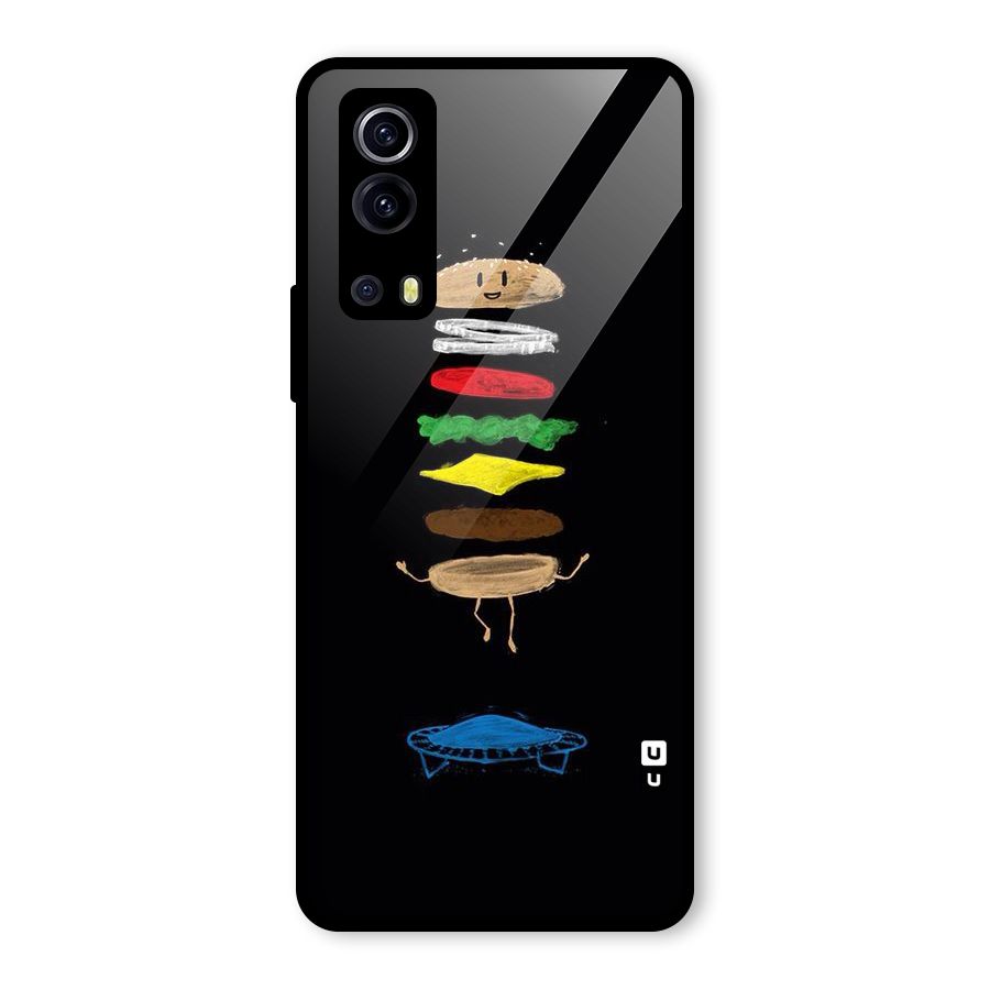 Burger Jump Glass Back Case for Vivo iQOO Z3