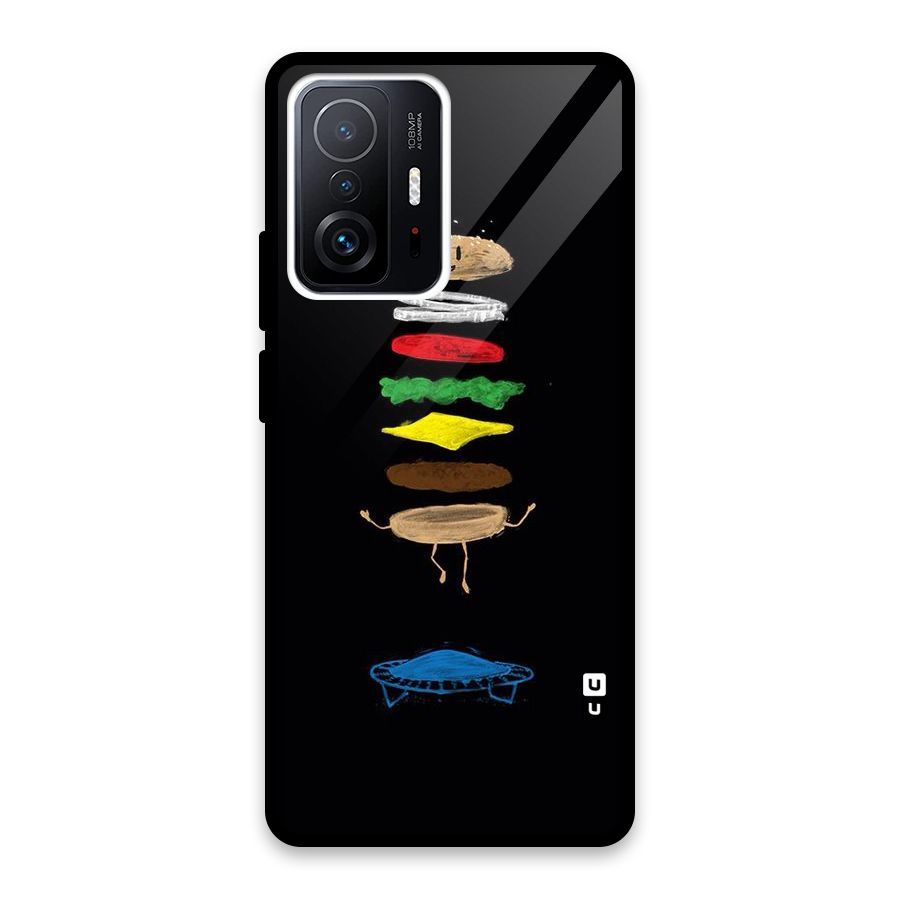 Burger Jump Glass Back Case for Xiaomi 11T Pro