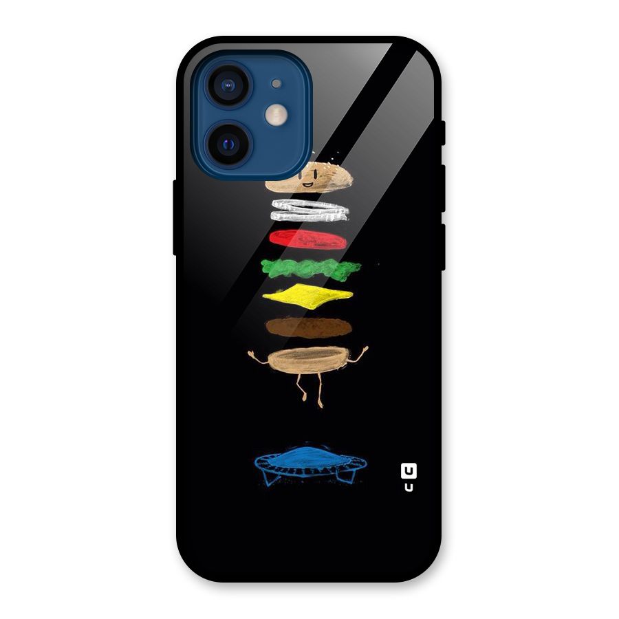 Burger Jump Glass Back Case for iPhone 12 Mini