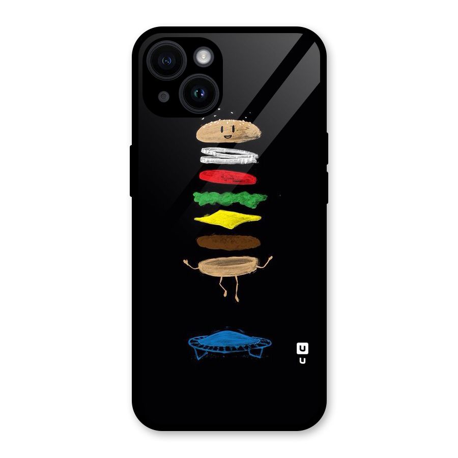 Burger Jump Glass Back Case for iPhone 14