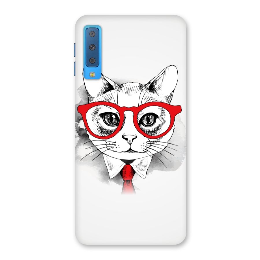 Business Cat Back Case for Galaxy A7 (2018)