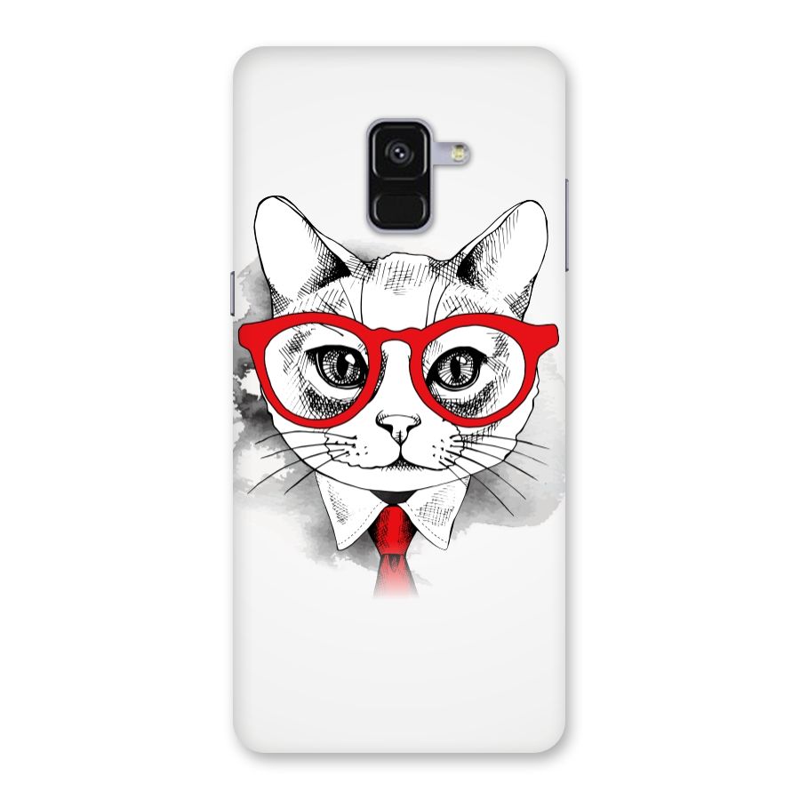 Business Cat Back Case for Galaxy A8 Plus