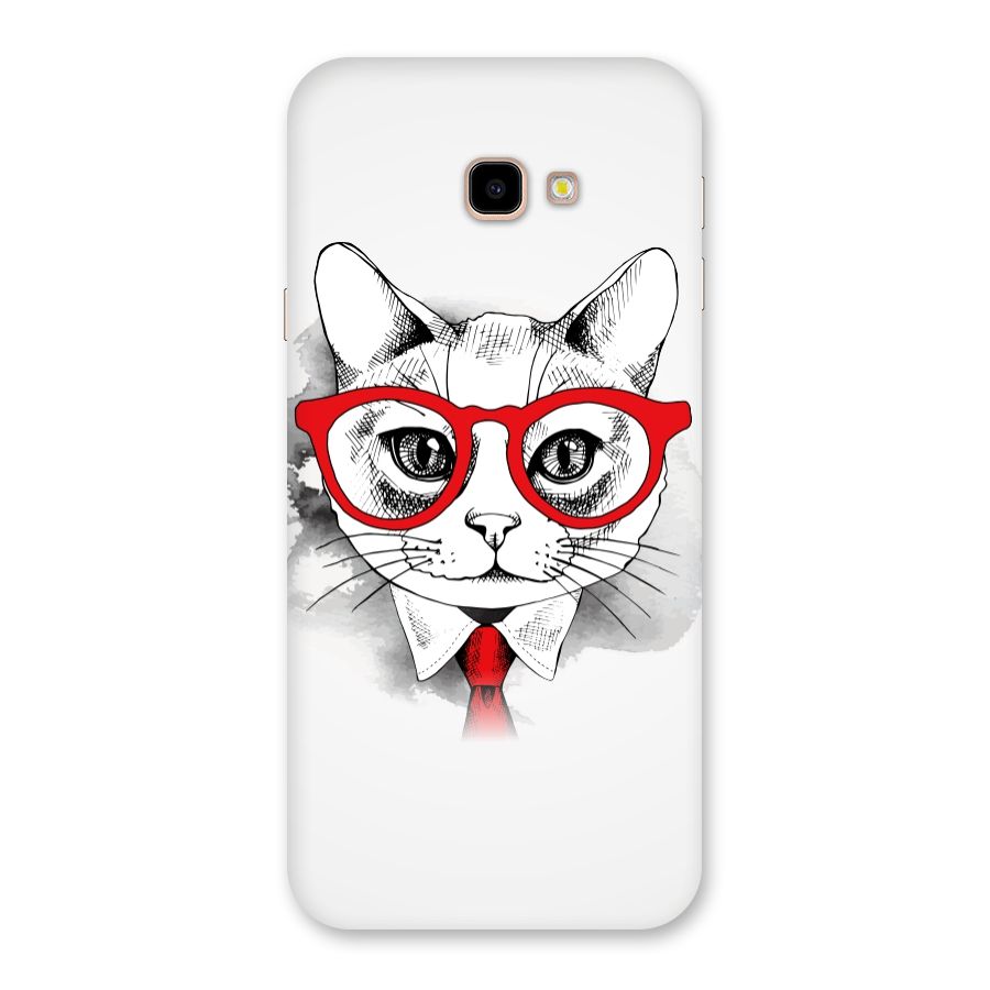 Business Cat Back Case for Galaxy J4 Plus