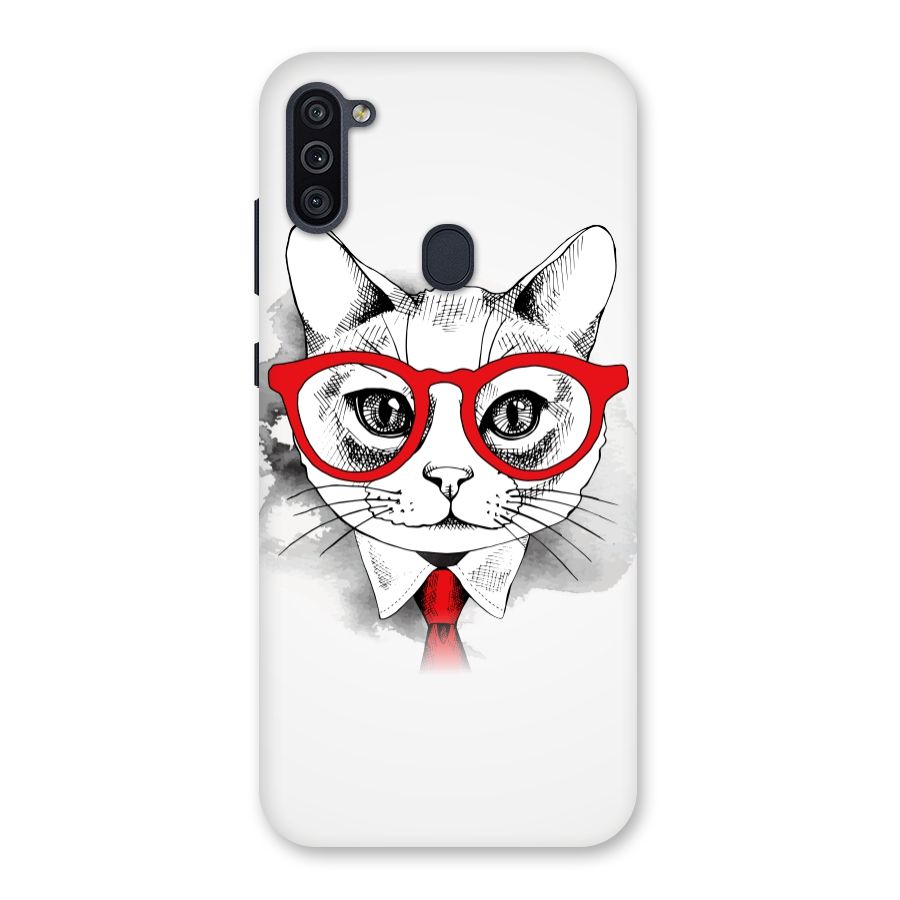 Business Cat Back Case for Galaxy M11