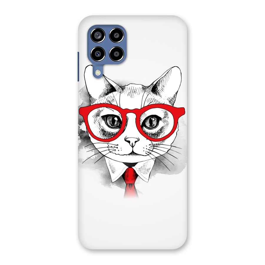 Business Cat Back Case for Galaxy M53 5G