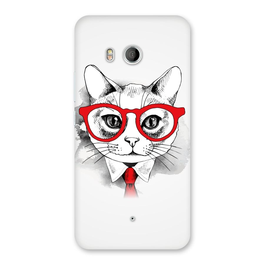 Business Cat Back Case for HTC U11