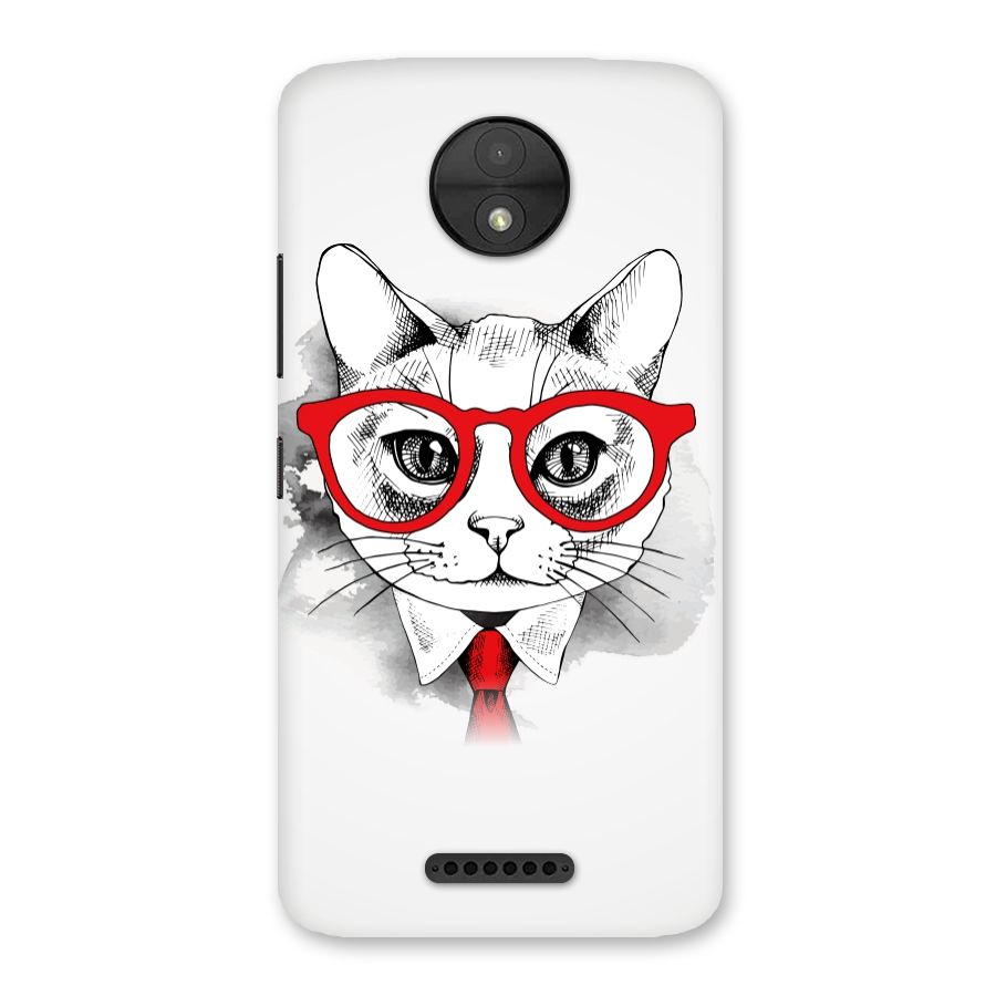 Business Cat Back Case for Moto C