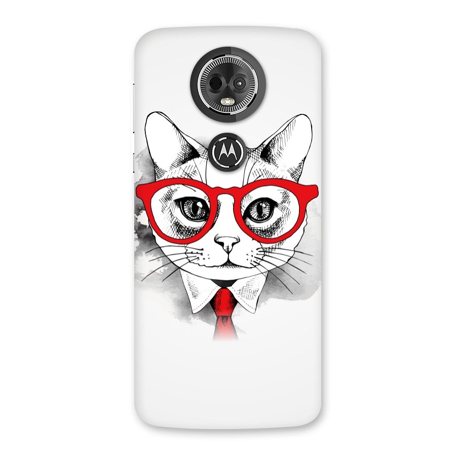 Business Cat Back Case for Moto E5 Plus