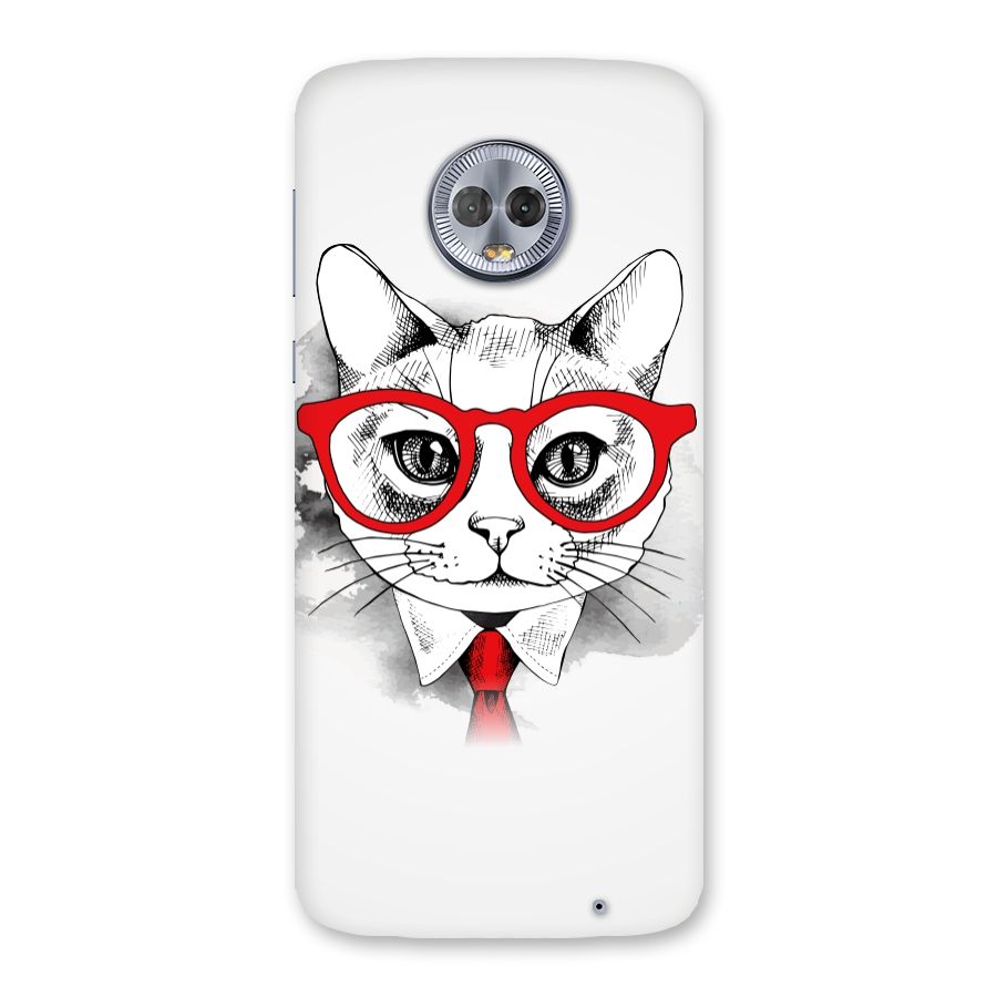 Business Cat Back Case for Moto G6 Plus