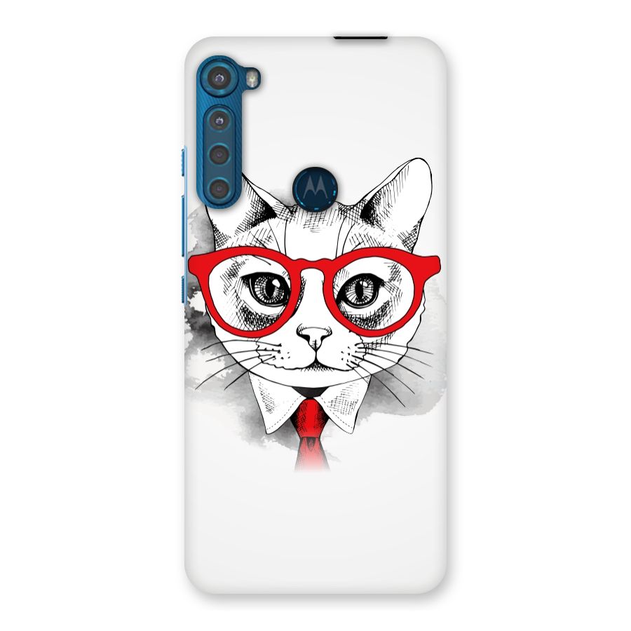 Business Cat Back Case for Motorola One Fusion Plus